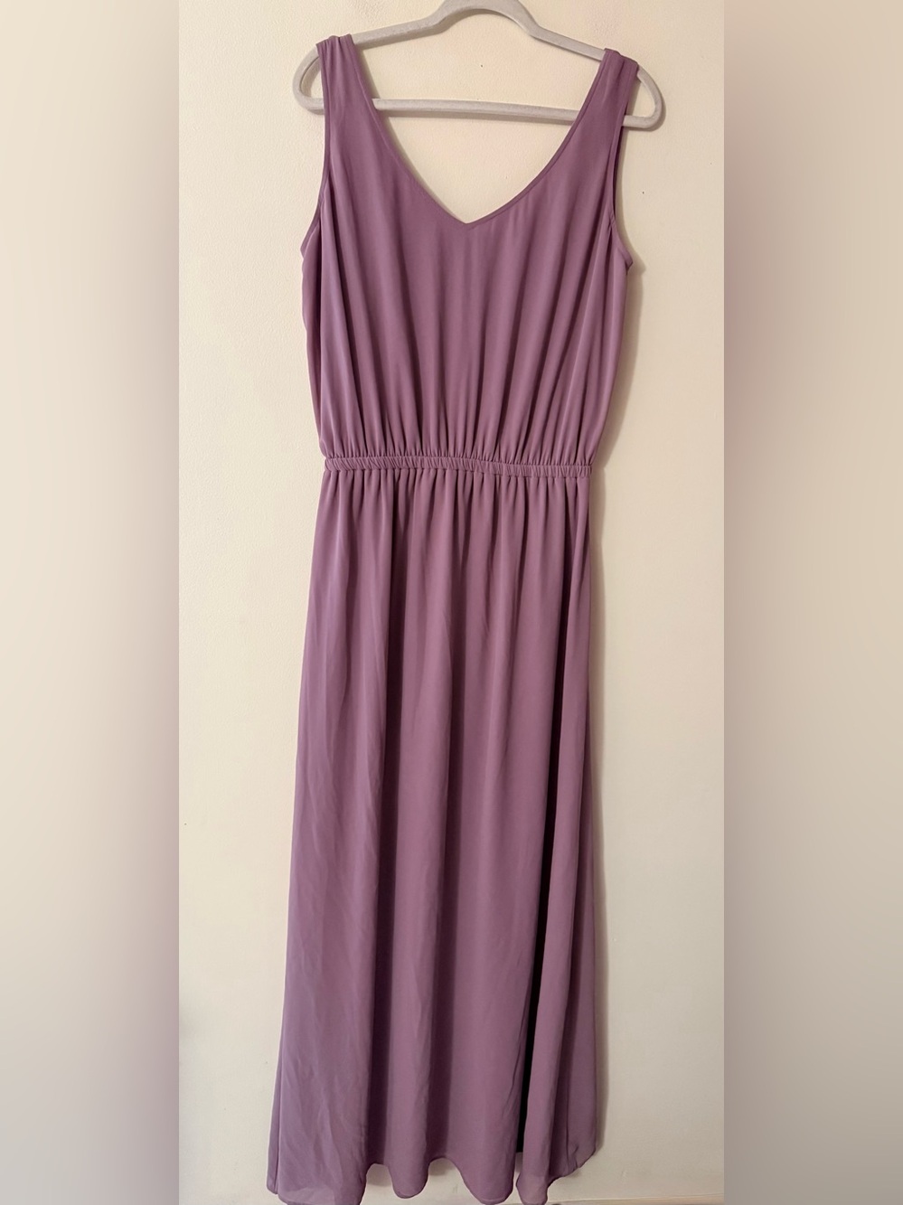 Show Me Your MuMu Lavender Sleeveless V‑Neck Lined Maxi Dress, size XXL